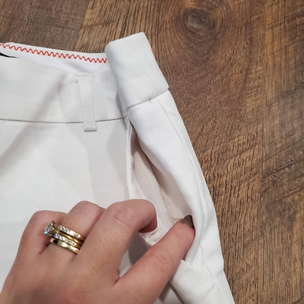 Willi Smith White Cotton Bermudas Shorts Classic Casual Preppy Vacation Bride 4 - Picture 6 of 7